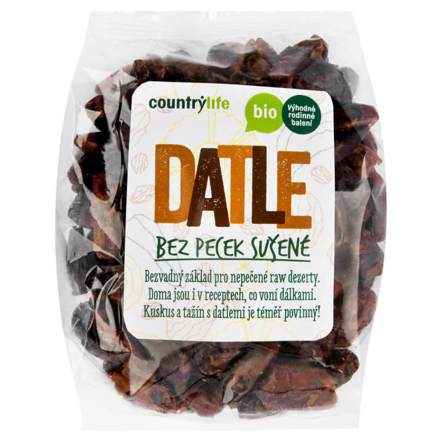 COUNTRY LIFE Datle sušené bez kôstok 500 g BIO