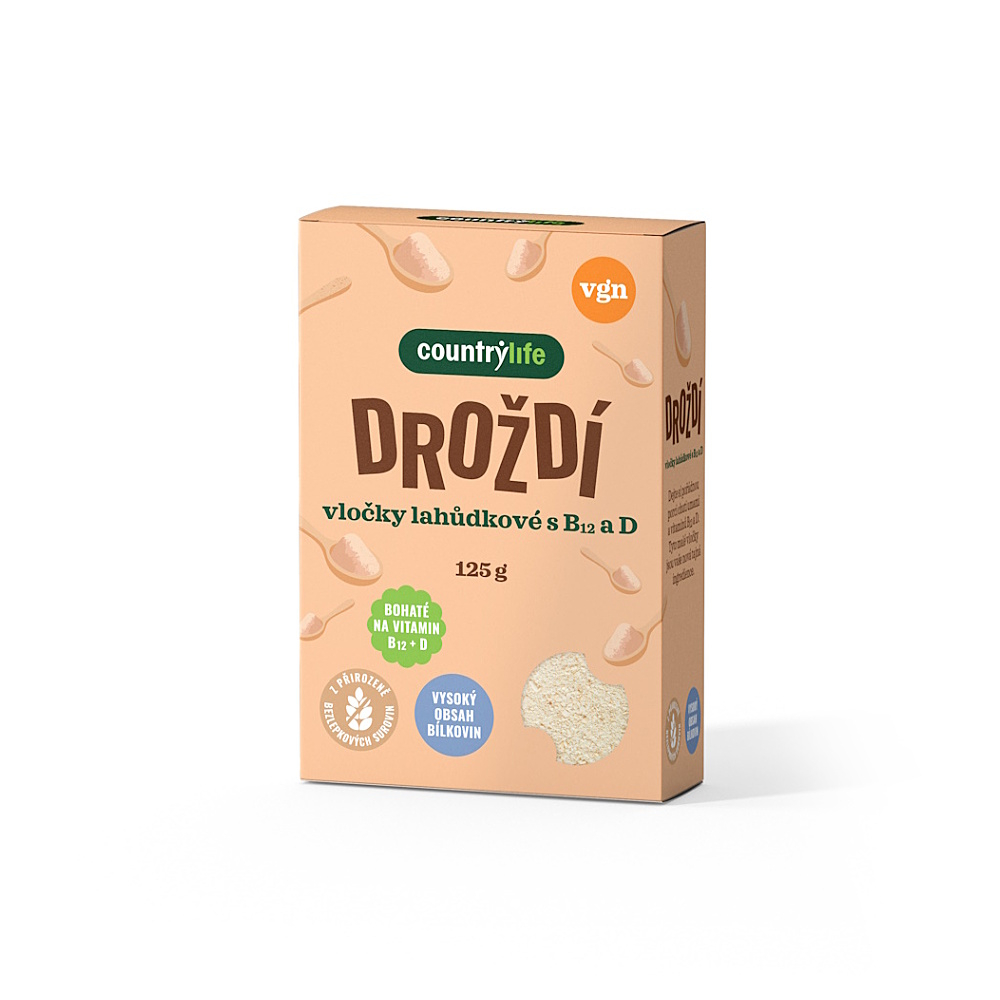 COUNTRY LIFE Droždie lahôdkové s vitamínom B12 a D 125 g