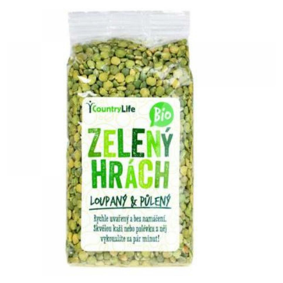 COUNTRY LIFE Hrach zelený polený BIO 500 g