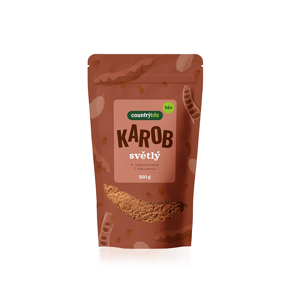 COUNTRY LIFE Karobový prášok svetlý BIO 350 g