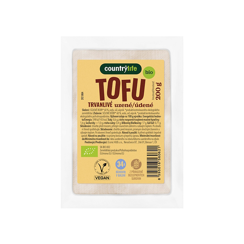 COUNTRY LIFE Tofu trvanlivé údené BIO 200 g