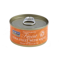 FISH4CATS Konzerva pre mačky Finest tuniak s kalmárom 70 g