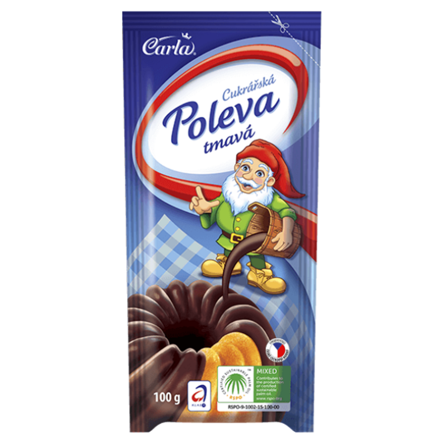 CARLA Cukrárska poleva tmavá 100 g