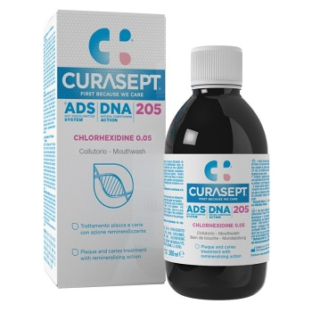 CURASEPT ADS 205 Ústna voda 0,05%CHX + 0,05% fluoridu 200 ml (Ústne vody) - Osviežujúci dych