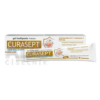 CURASEPT ADS Protective Gélová zubná pasta 0,2%CHX + kolostrum 75 ml