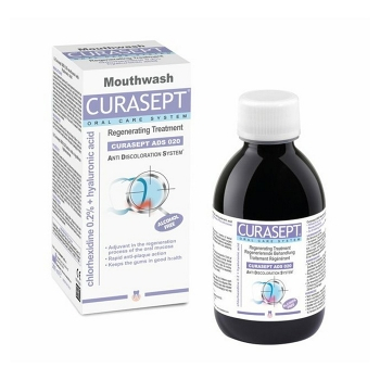 CURASEPT Ads regenerating ústna voda 0.2% CHX + hyaluronic acid 200 ml (Na afty) - Hojivý, Ochranný, Regeneračné