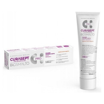 CURASEPT Biosmalto mousse sensitive pena na citlivé zuby ovocná 50 ml (Prostriedky na zuby a zubné náhrady) - Čistiace