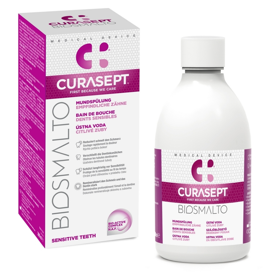 CURASEPT Biosmalto sensitive teeth ústna voda 300 ml