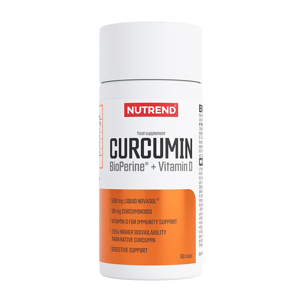 NUTREND Curcumin + bio perine + vitamín D 60 kapsúl