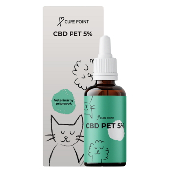 CURE POINT CBD PET 5% olej pre psov a mačky bez príchute 10 ml