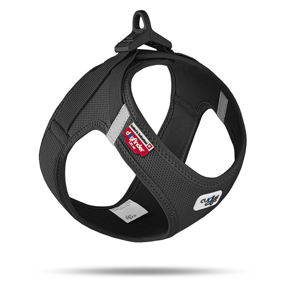 E-shop CURLI Postroj pre psy so sponou Air-Mesh čierny 1 ks, Veľkosť: L
