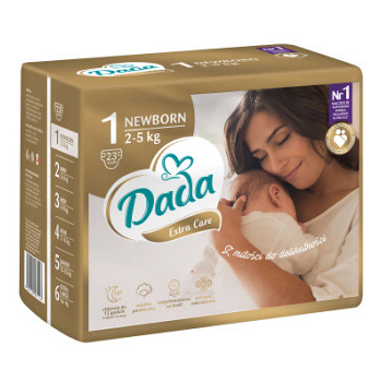 DADA Extra care veľkosť 1 newborn 2-5kg 23 kusov