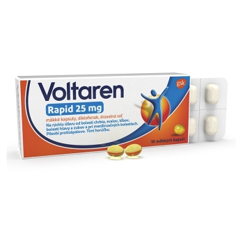 DARČEK Voltaren rapid 25 mg 10 kapsúl