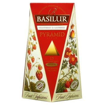 BASILUR Fruit Strawberry & Raspberry Pyramid 15x2g