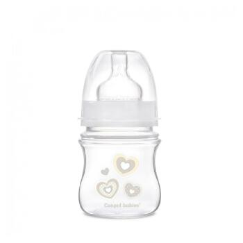 DÁREK CANPOL BABIES Fľaša so širokým hrdlom NEWBORN BABY bežová 120 ml