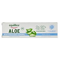 DARČEK EQUILIBRA Aloe Denti Sensibili, zubná pasta na citlivé zuby bez fluóru 75 ml