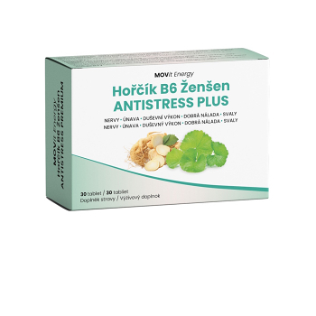 DÁREK MOVIT ENERGY Horčík B6 ženšen ANTISTRESS PLUS 30 tablet (Darček k produktu) - Viaczložkové