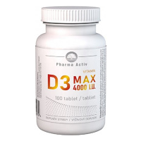 DARČEK PHARMA ACTIV Vitamín D3 MAX 4000 I.U. 100 tabliet