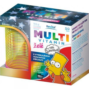 Dárek REVITAL The Simpsons Multivitamin želé 50 želé + svítící pružina DÁREK