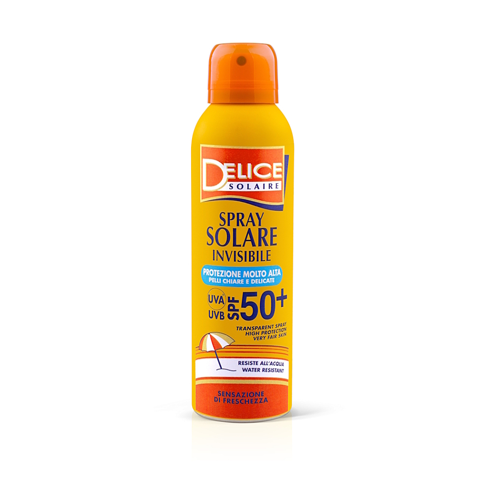 DELICE SOLAIRE Transparentný opaľovací sprej SPF50+ 150 ml