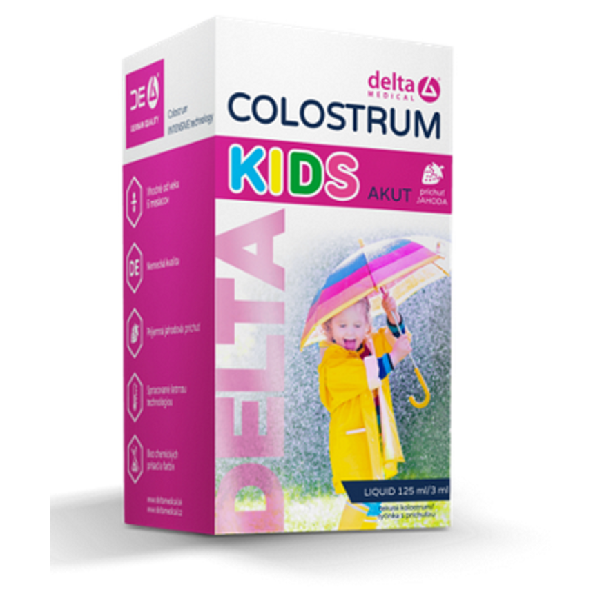 Delta Medical Delta Colostrum® Kids perorálny roztok na podporu imunitného systému príchuť Strawberry 125 ml kúpite na Mojalekaren.sk