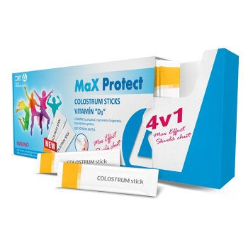 DELTA MaX Protect COLOSTRUM Sticks + Vitamín D3 prášok vo vreckách 30 ks, expirácie