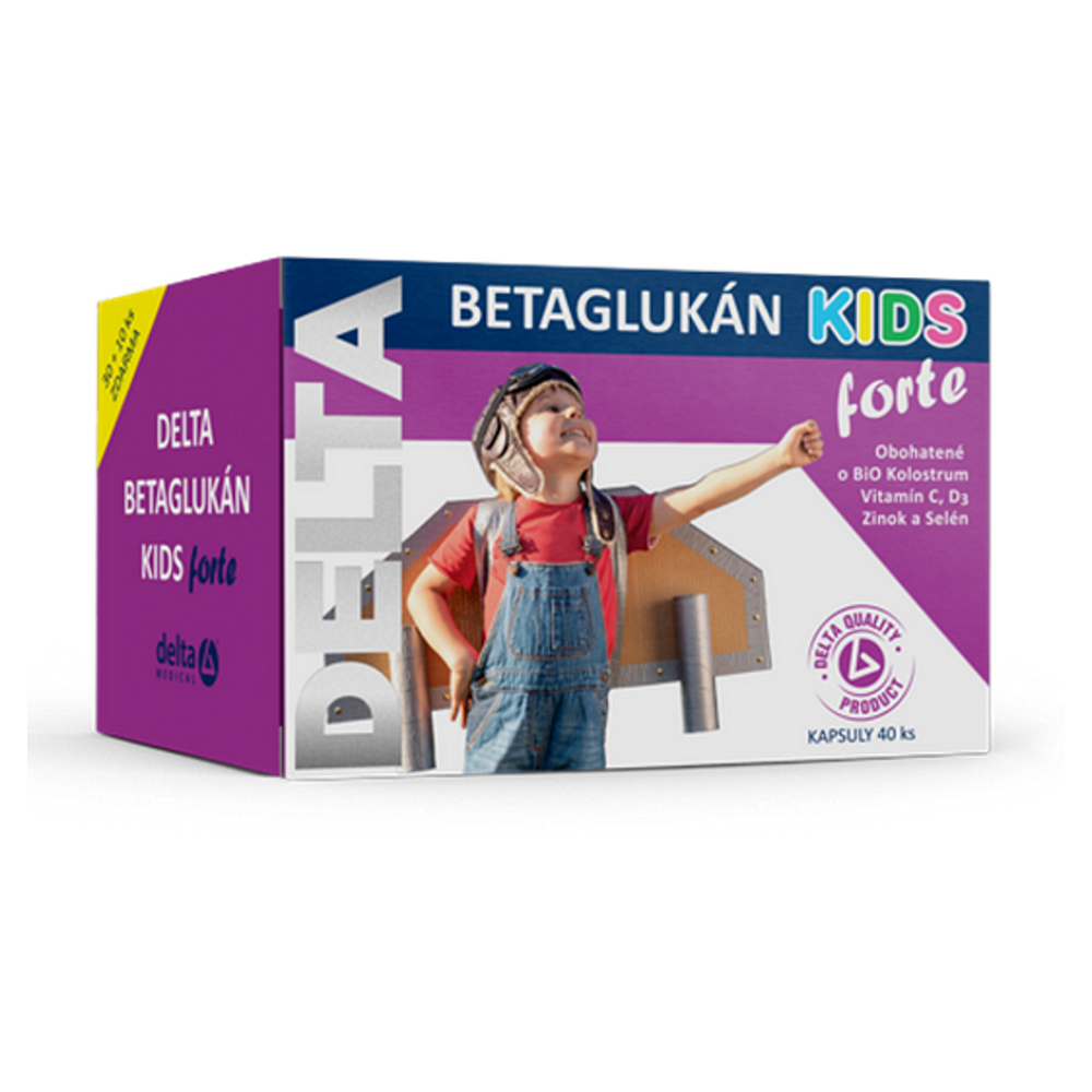 Delta Medical Delta Betaglukan Kids Forte kapsuly na podporu imunitného systému 40 cps kúpite na Mojalekaren.sk