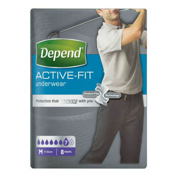 DEPEND Active-Fit inkontinenčné nohavičky pre mužov 7 kvapiek veľ. M 8 kusov