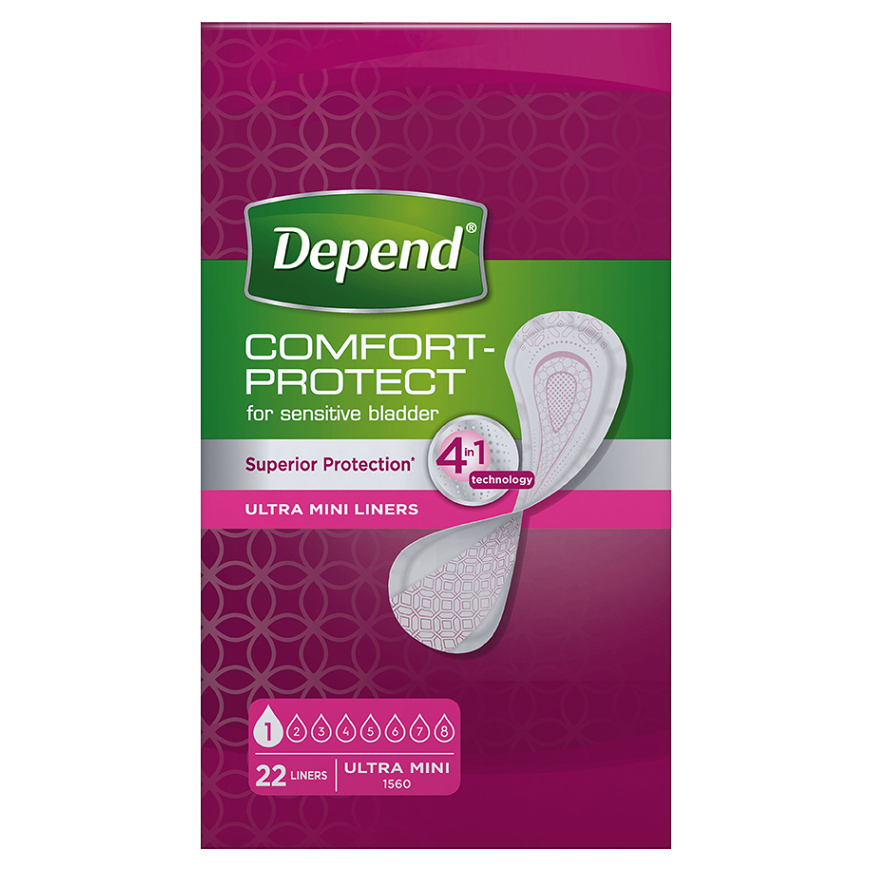 DEPEND® Dámske vložky Ultra Mini 22 kusov kúpite na Mojalekaren.sk