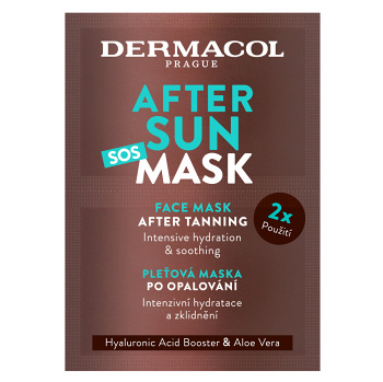 DERMACOL After Sun Pleťová maska ​​2 x 8 ml (Prípravky po opaľovaní) - Hydratačný