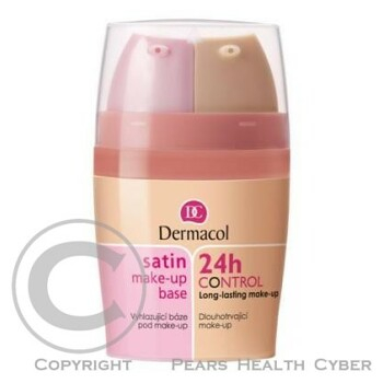 Dermacol 24h Control Make-Up + Satin Make-Up Base 30ml (2x15ml) odtieň 3