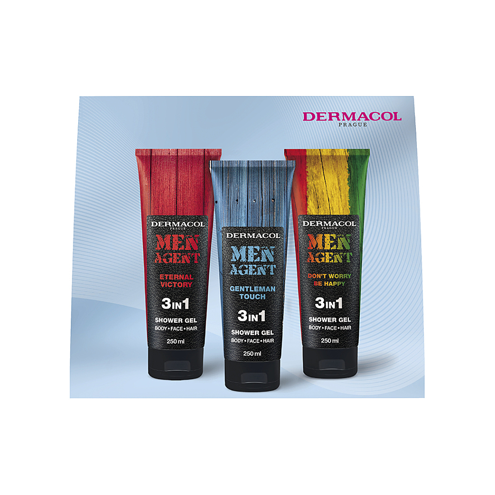 DERMACOL Men Agent mix sprchových gélov Darčekové balenie