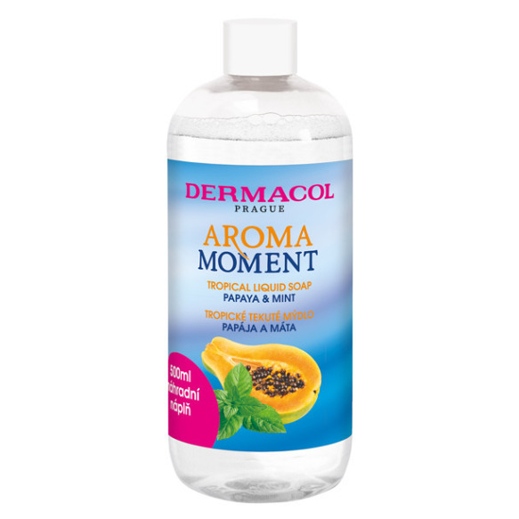 DERMACOL Papája a mäta Aróma Moment Náhradná Náplň 500 ml