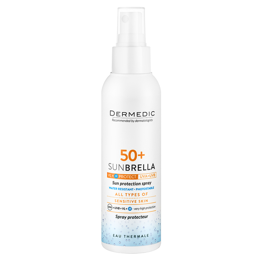 E-shop DERMEDIC Sunbrella mlieko na opaľovanie ves spreji SPF50+ 150 ml