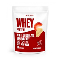 DESCANTI Whey protein white chocolate strawberry 1000 g