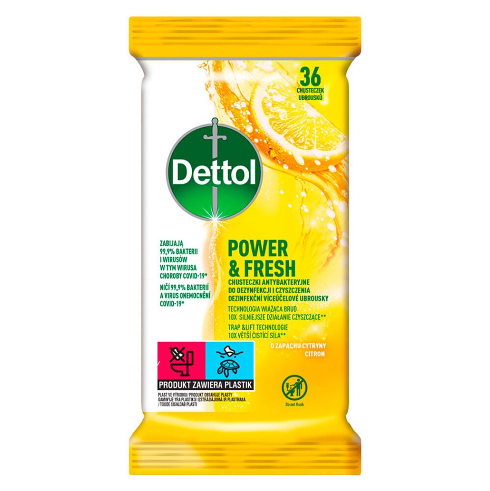 DETTOL Antibakteriálne obrúsky na povrchy Citrón a Limetka 36 ks