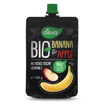 DEVA Ovocná kapsička 100% ovocie Banán, Jablko od 3 rokov BIO 100 g