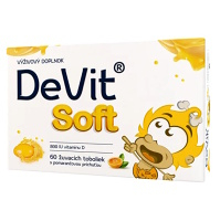 DEVIT Soft žuvacie tobolky s pomarančovou príchuťou 60 kusov