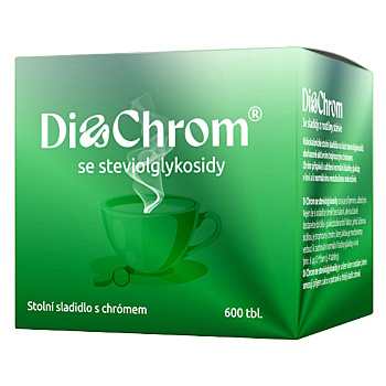 DI CHROMSe steviolglykozidy stolné sladidlo 600 tabliet (Tabletové sladidlá) - DIA