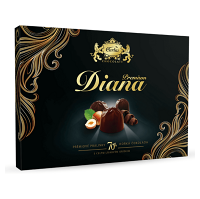 CARLA Diana prémiové pralinky 70% horká čokoláda s celým lieskovým orieškom 133 g