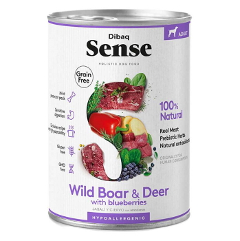 DIBAQ Sense konzerva pre psov adult wild boar & deer 380 g