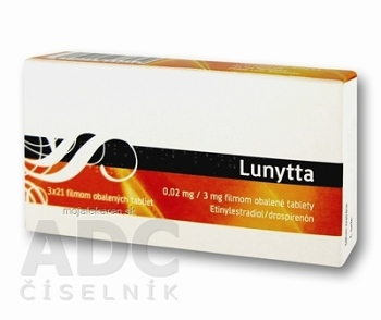 Lunytta tbl flm 0,02 mg/3 mg (blis.PVC/PVDC/Al) 3x21 ks (63 ks) (Lieky na predpis)