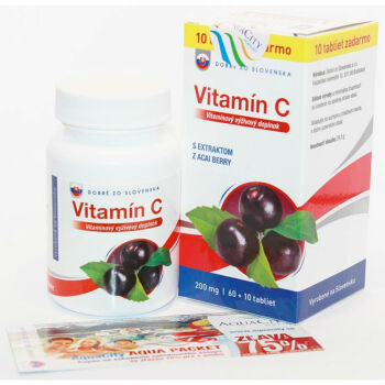 DOBRÉ ZO SLOVENSKA Vitamin C 200 mg acai 60+ 10 tabliet