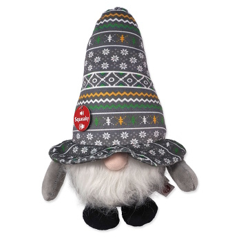 DOG FANTASY Winter Tale Pískací trpaslík šedivý 30 cm (Hračky pre psov)