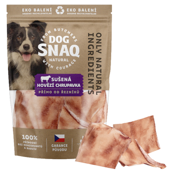 DOG SNAQ Hovädzie kúsky sušenej lopatkovej chrupavky 1 kus (Sušené mäso pre psov) - Monoproteinové