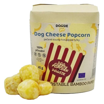 DOGSIE Cheese Popcorn Box 45 g (Dentálne maškrty pre psov)