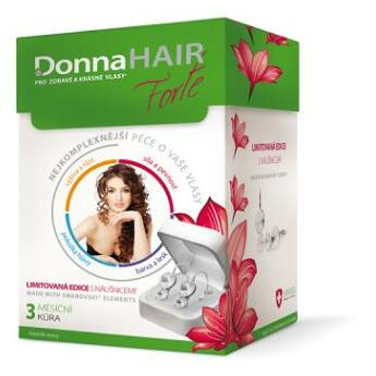 Donna Hair Forte 3-mesačná kúra 90 kapsúl + náušnice Swarovski Elements 2014
