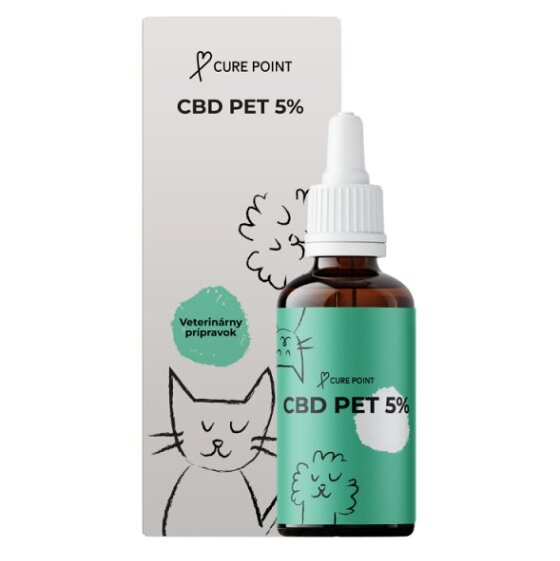 E-shop CURE POINT CBD Pet 5% Olej pre psov, mačky a kone 10 ml