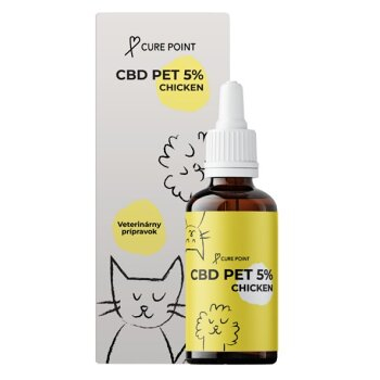 CURE POINT CBD Pet 5% Olej pre psy a mačky Chicken 10 ml (Veterinárne výživové doplnky na nervovú sústavu)