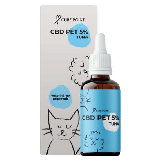 E-shop CURE POINT CBD Pet 5% Olej pre psov a mačky Tuna 10 ml